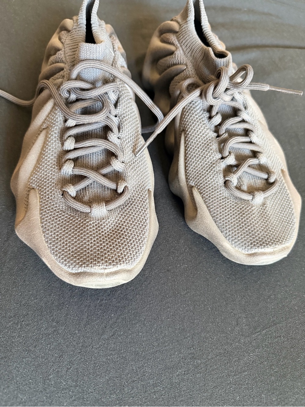 adidas Men's Knit Lace-Up Sneakers - Beige